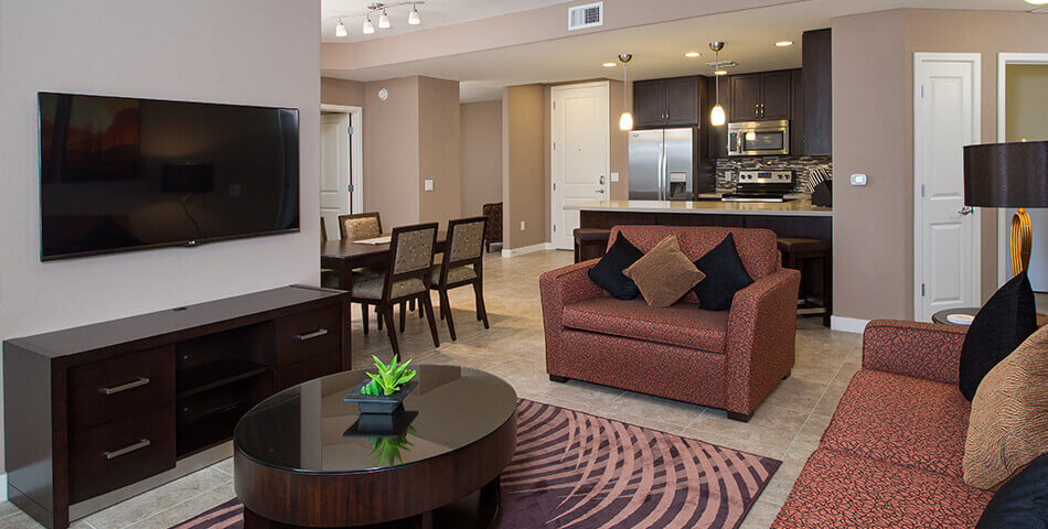 2 Bedroom Phoenix Condos - living room