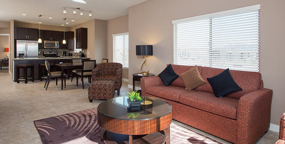 2 Bedroom Phoenix Condo Rentals - living room
