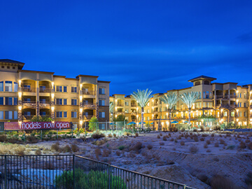 Toscana Condo Rentals exterior at dusk