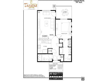 condo rentals in phoenix az - floorplan valencia b