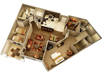 phoenix condo rentals - athena floor plan