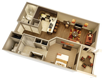 phoenix condo rentals - vallencia floor plan
